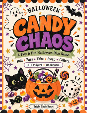Candy Chaos — Halloween printable game cover