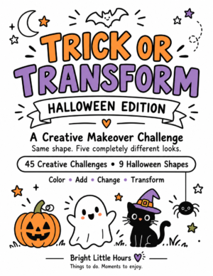 Trick or Transform — Halloween drawing challenge with 45 creative prompts
